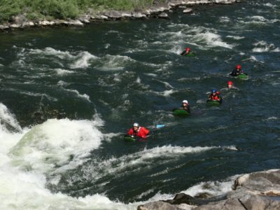 riverboarding whitewater trip